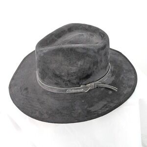 Biltmore Black Suede Rancher Fedora XXL 7 3/4 Western Cowboy‎ Hat